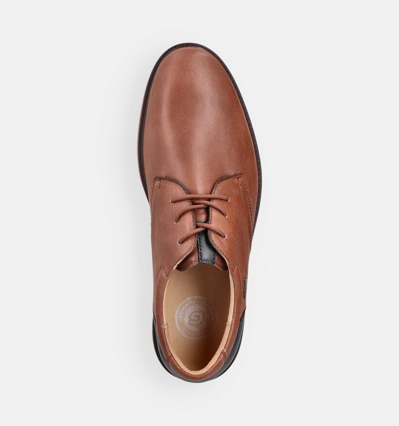 G-Comfort Chaussures confort en Cognac pour hommes (368942) - pour semelles orthop&eacute;diques