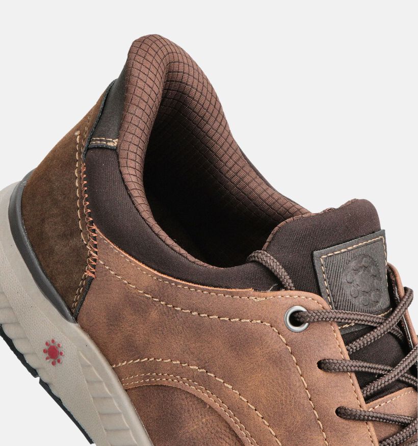 Relife Chaussures plates en Cognac pour hommes (363043) - pour semelles orthopédiques