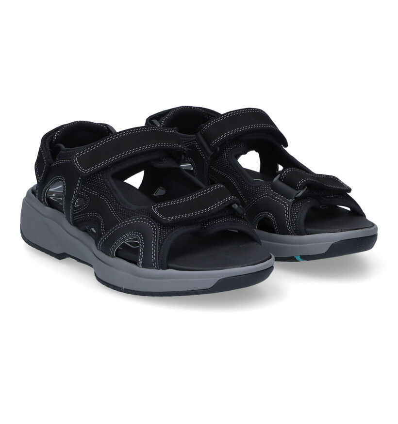 Xsensible Timor Zwarte Sandalen in stof (308043)