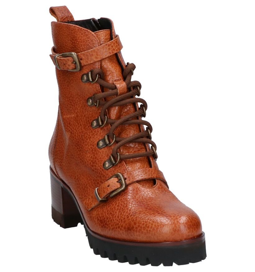 Zinda Bottillons à talons en Noir en cuir (261175)