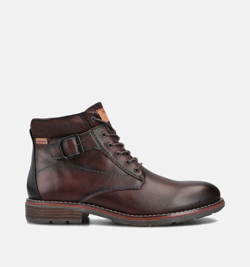Pikolinos York Donkerbruine Boots met Veter en Rits voor heren (379254) - geschikt voor steunzolen
