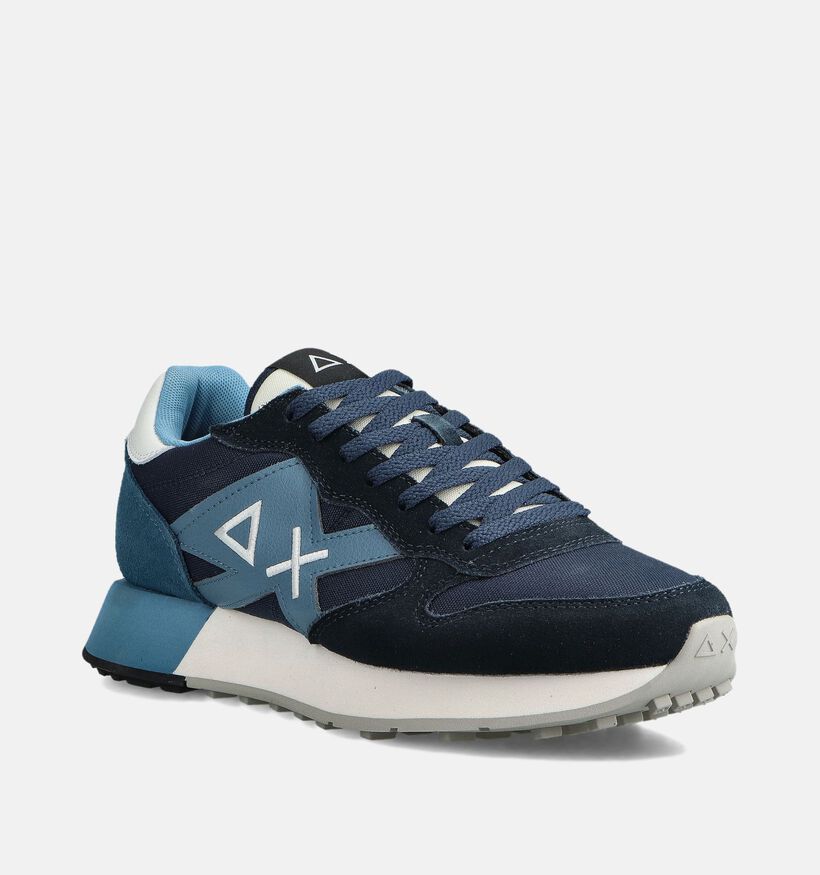 Sun68 Jaki Solid Sneakers Blauw voor heren (361806) - geschikt voor steunzolen