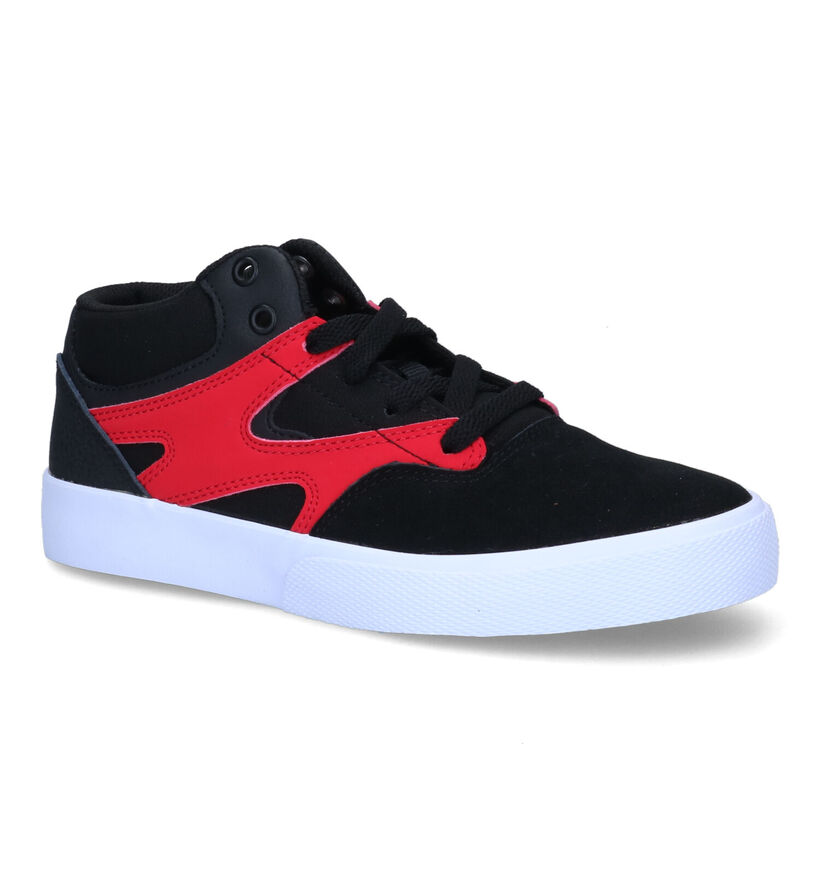DC Shoes Kalis Vulc Mid Zwarte Sneakers in daim (303061)