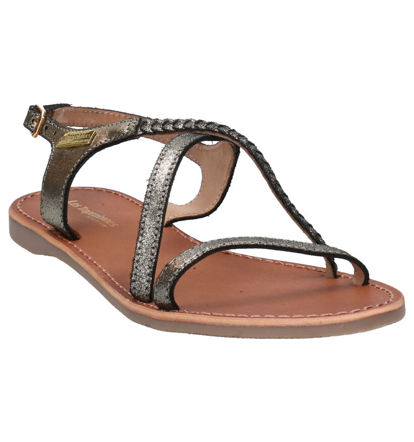 Les Tropeziennes Hanano Bronzen Sandalen in leer (274934)
