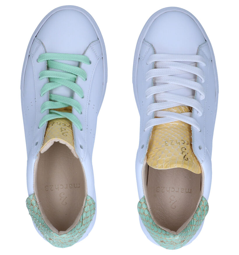 March23 Baskets habillées en Blanc en cuir (269422)