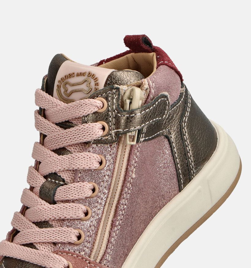 STONES and BONES Panky Roze Hoge Sneakers STONES and BONES Panky Roze Hoge Sneakers voor meisjes (362042) - geschikt voor steunzolen
