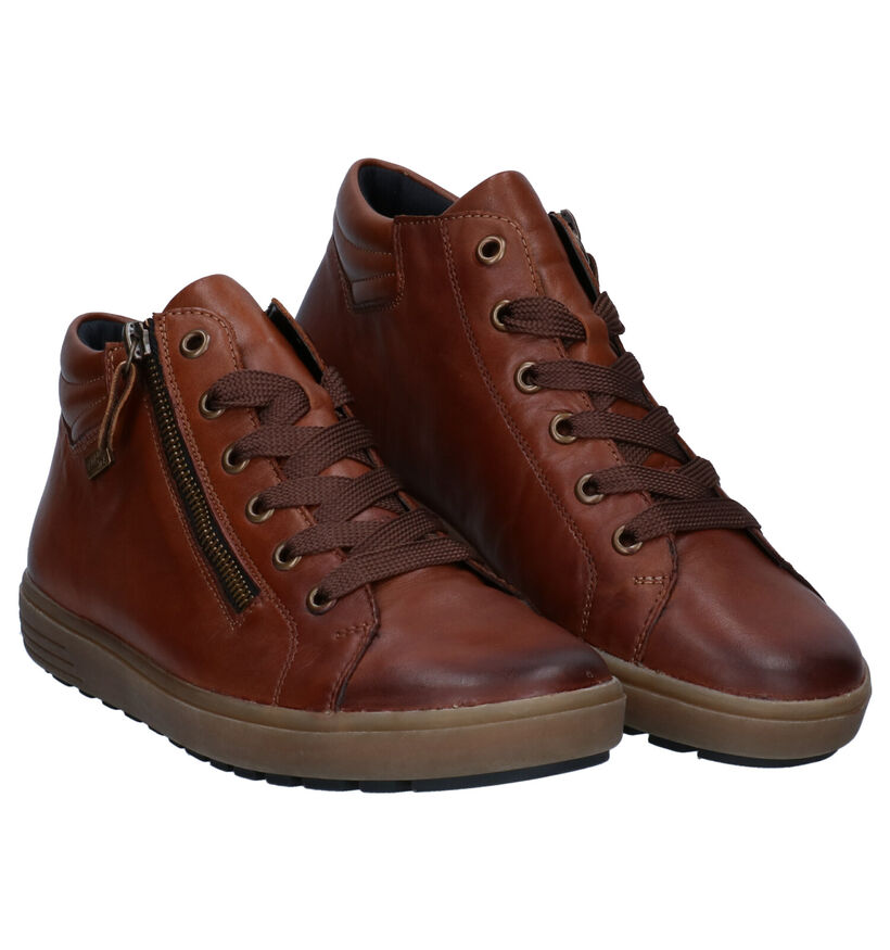 Remonte Cognac Hoge Sneakers in leer (294014)