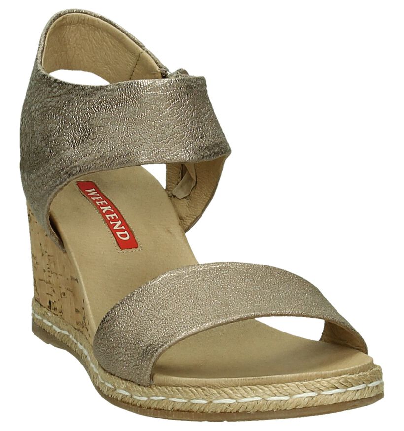 Sandalen met Sleehak Brons Weekend, , pdp