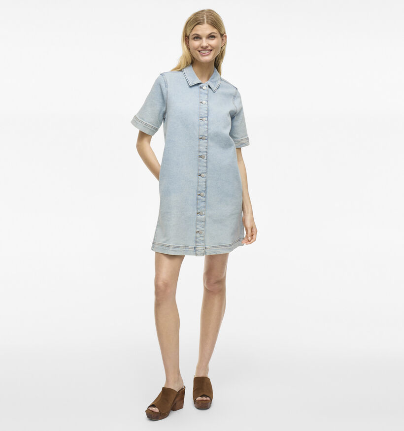 Vila Sol Robe chemise courte en Bleu pour femmes (357180)