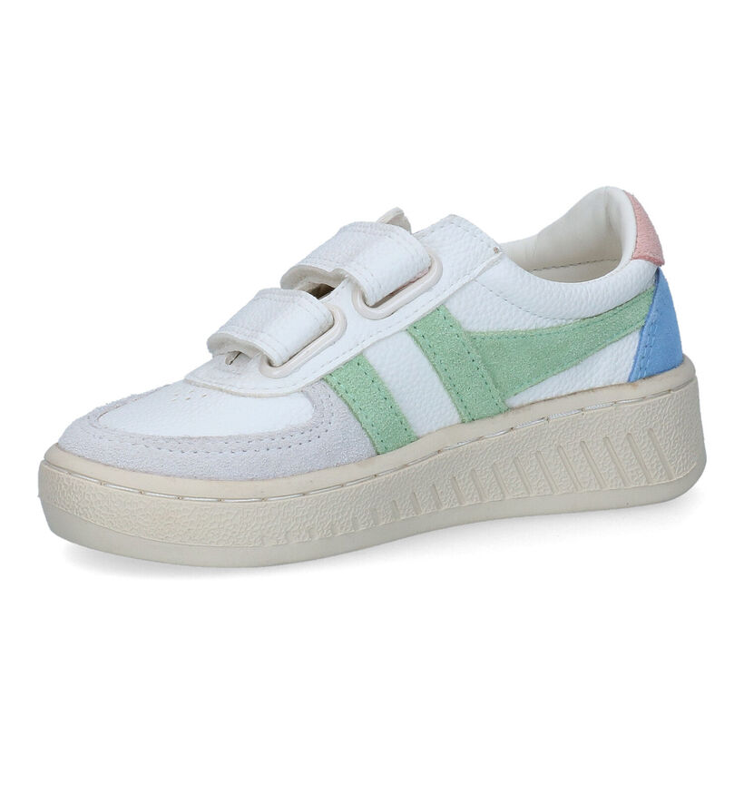 Gola Grandslam Trident Strap Witte Sneakers voor meisjes (335714) - geschikt voor steunzolen