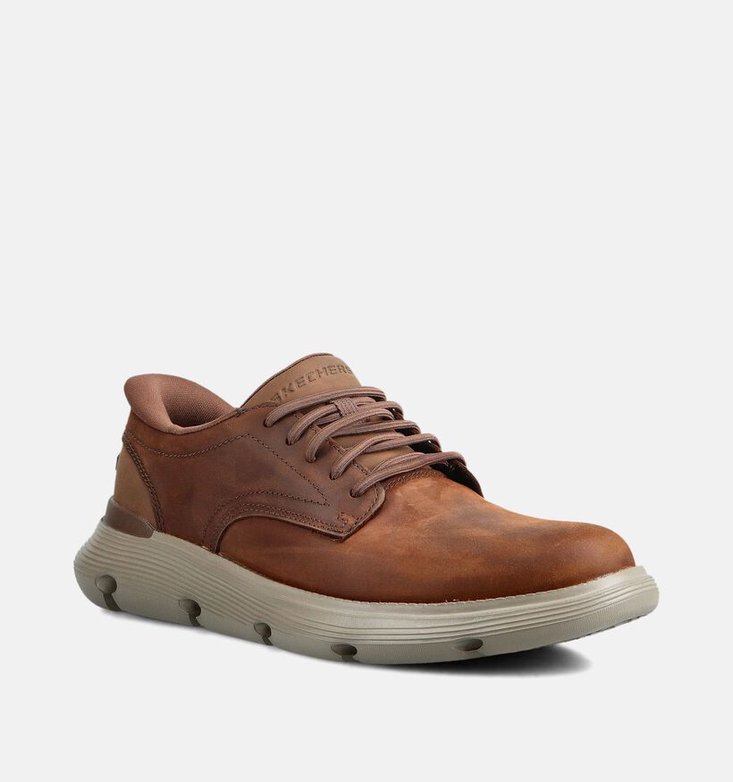 Skechers Garza Baskets basses en Marron pour hommes (366516) - pour semelles orthopédiques