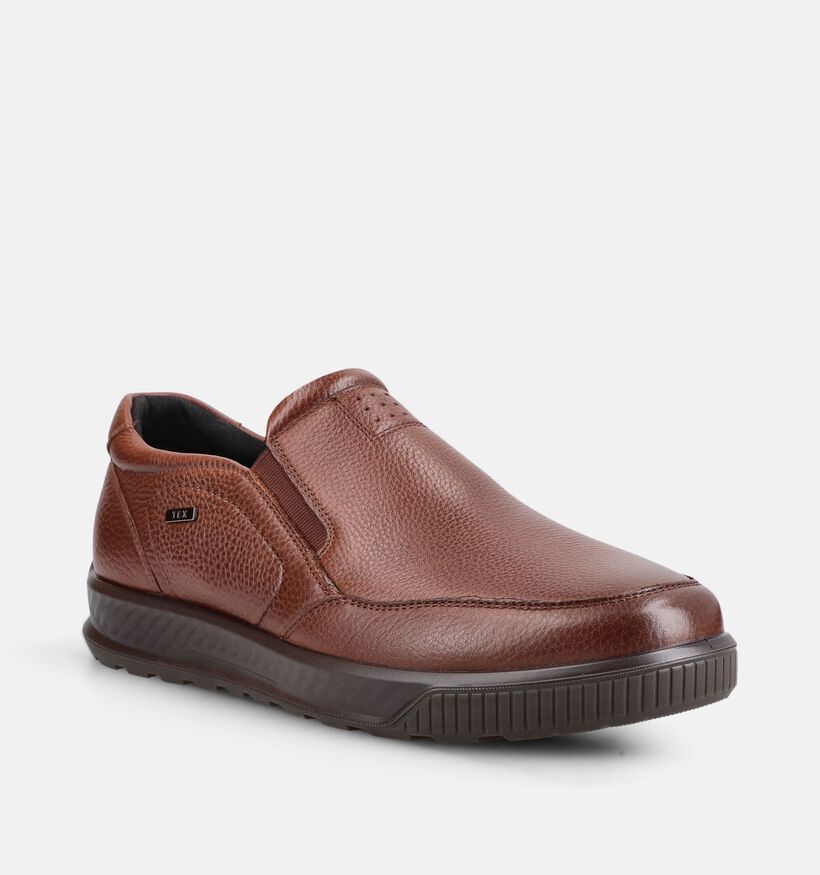 G-Comfort Mocassins en Cognac pour hommes (381388) - pour semelles orthop&eacute;diques