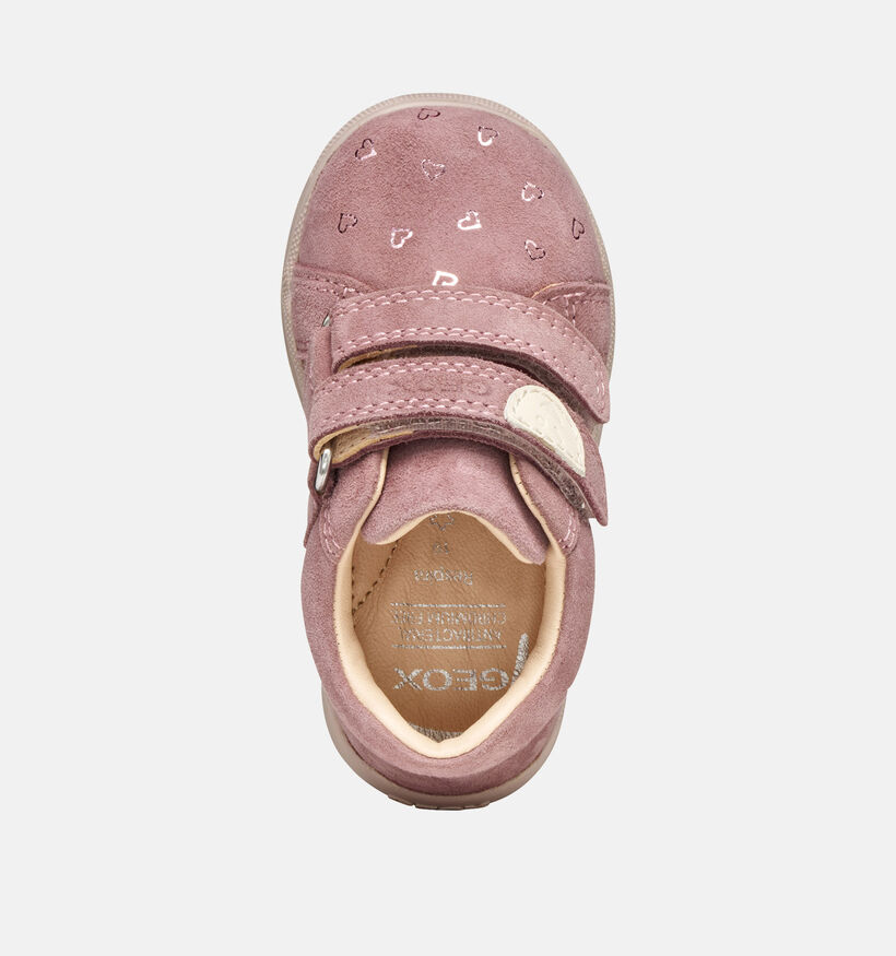 Geox Macchia Roze Hoge Velcroschoenen voor meisjes (360374) - geschikt voor steunzolen