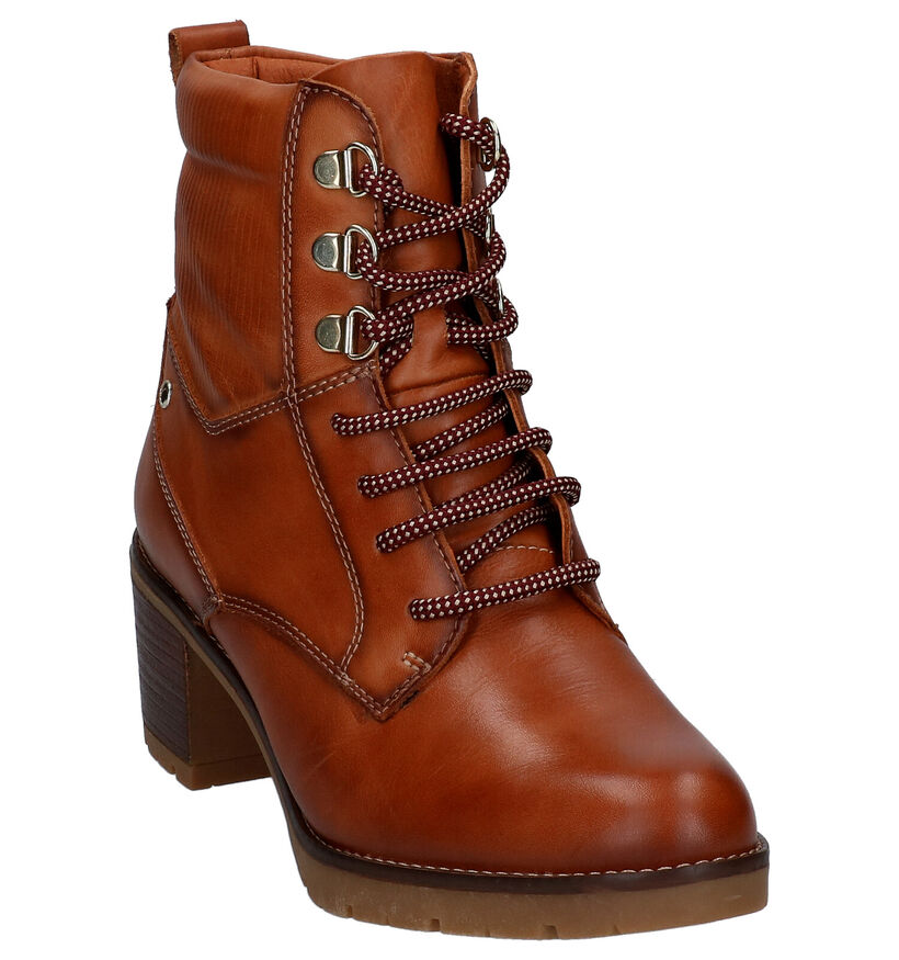 Pikolinos Bottines à lacets en Cognac en cuir (298131)
