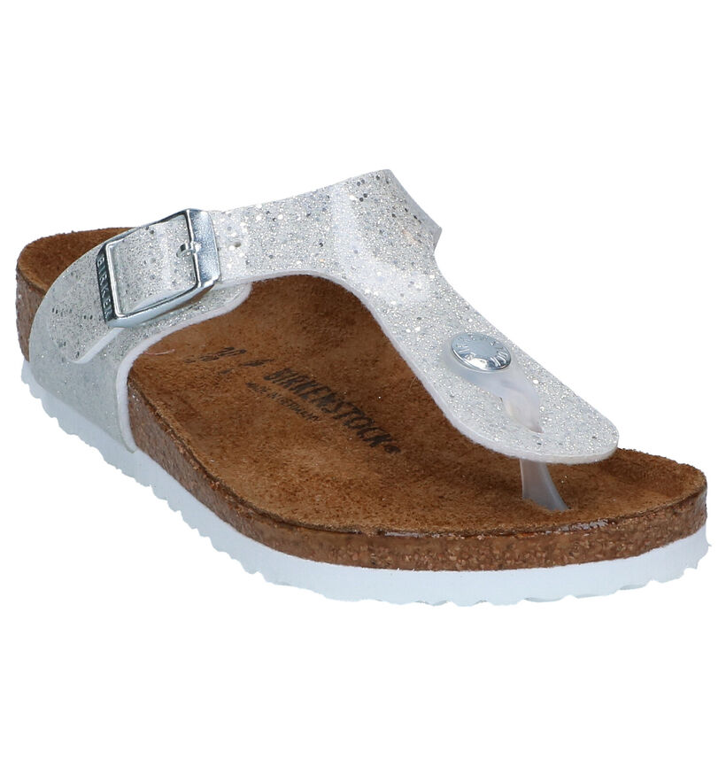 Birkenstock Gizeh BS Witte Teenslippers voor meisjes (338081)