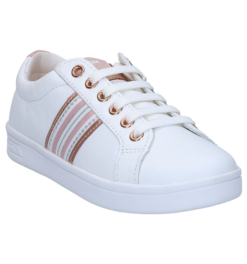 Geox Dj Rock Chaussures à lacets en Blanc en cuir (286925)