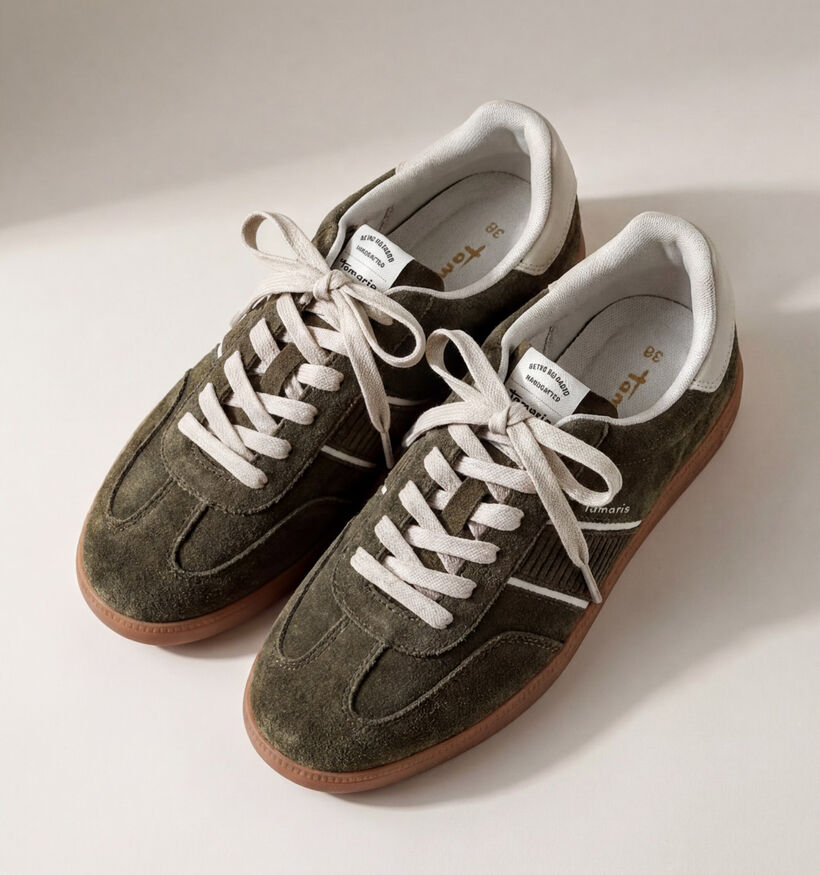 Tamaris Olijfgroene Sneakers voor dames (376664) - geschikt voor steunzolen