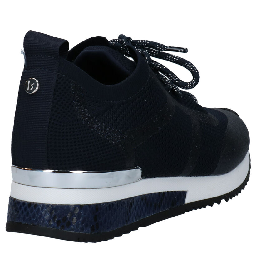 La Strada Baskets casual en Bleu foncé en textile (288477)