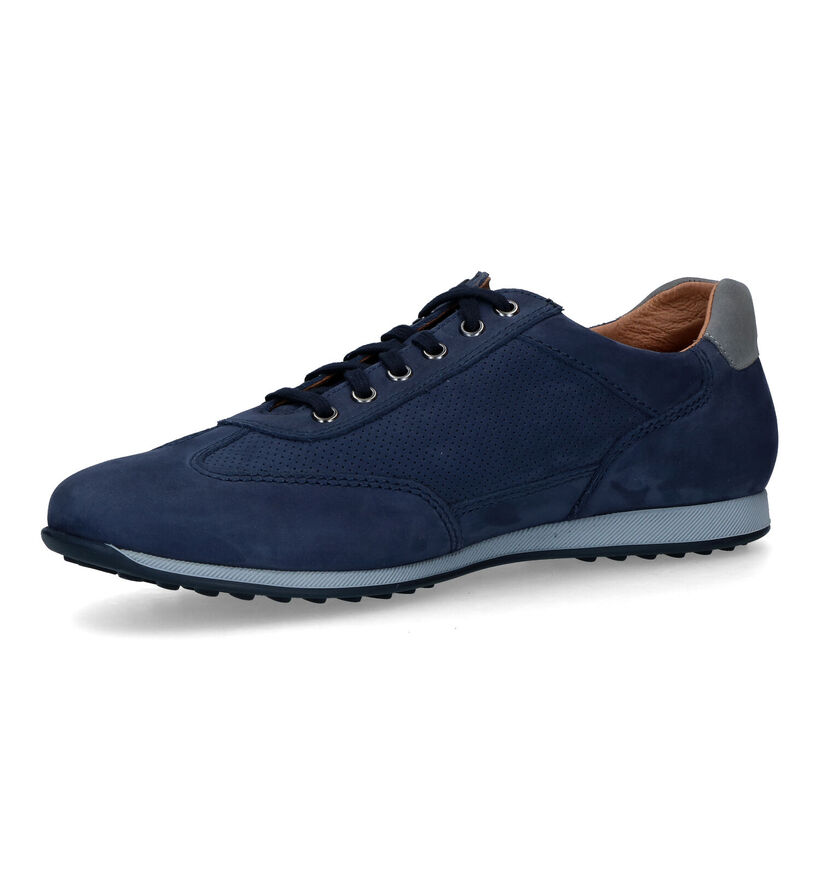 Mephisto Leon Nomad Blauwe Veterschoenen voor heren (355169) - geschikt voor steunzolen