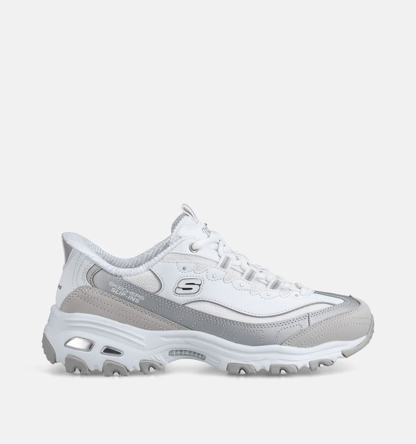 Skechers D'Lites Witte Slip-on Sneakers voor dames (367455) - geschikt voor steunzolen
