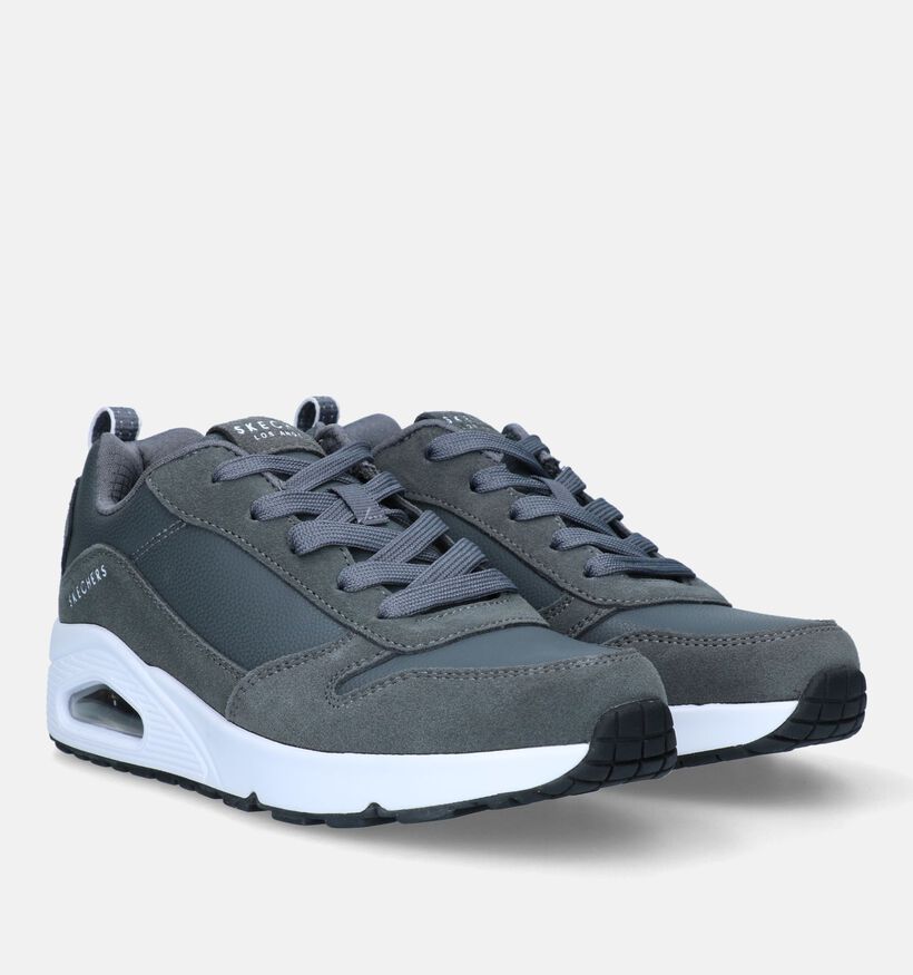 Skechers Uno Stacre Grijze Sneakers voor jongens (327977)