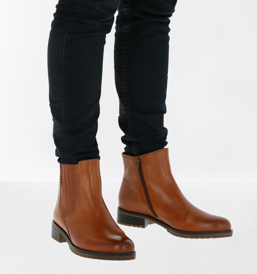 Gabor OptiFit Cognac Enkellaarzen in leer (282304)