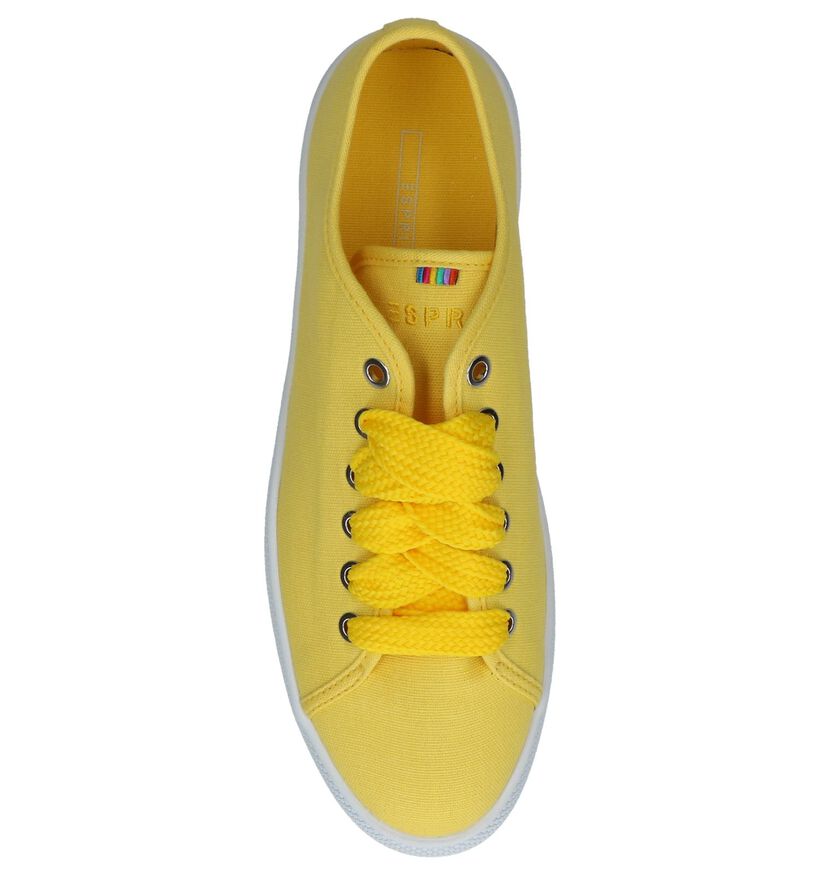 Gele Esprit Sneakers met Dikke Zolen in stof (221853)