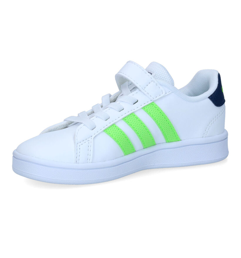 adidas Grand Court C Witte Sneakers voor jongens (318923)