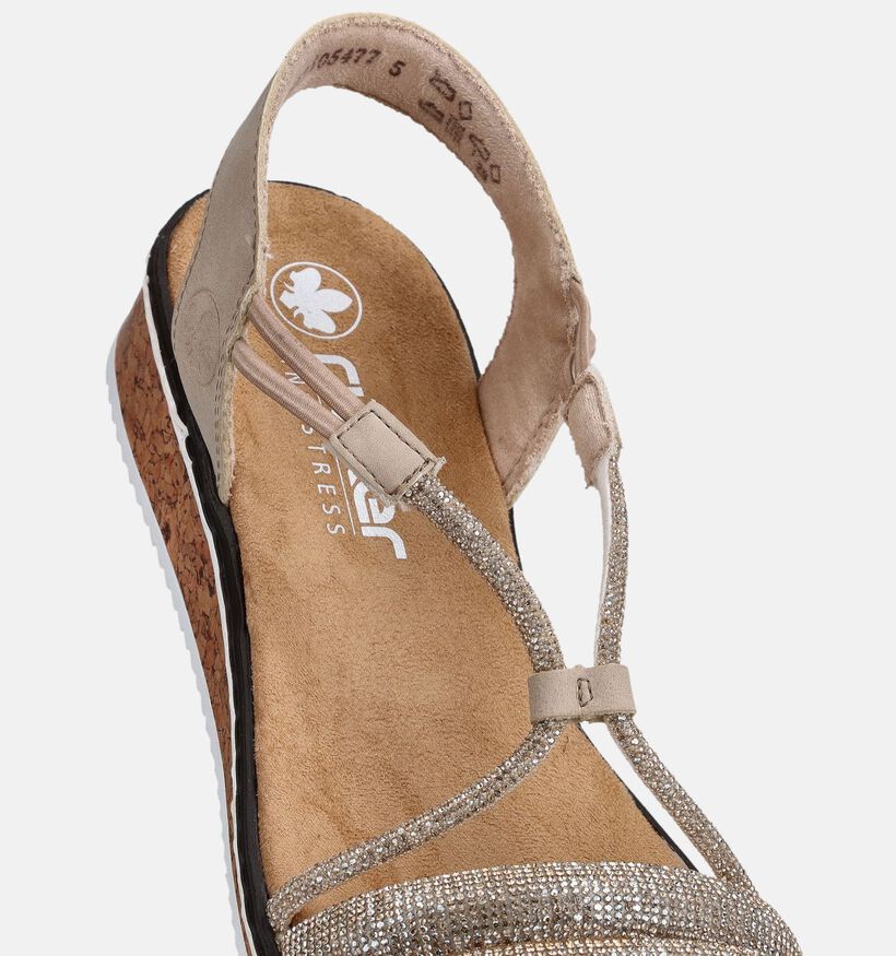Rieker Gouden Sandalen voor dames (370433)