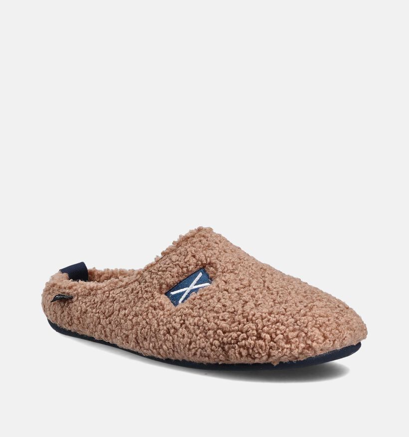 Scapa Cognac Open Pantoffels voor heren (364128) - geschikt voor steunzolen