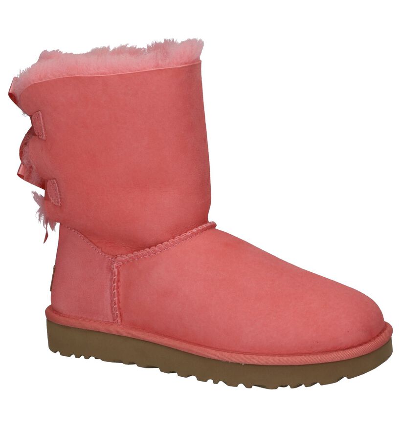 UGG Bailey Bow II Korte Laarzen Zalmroos in daim (223590)