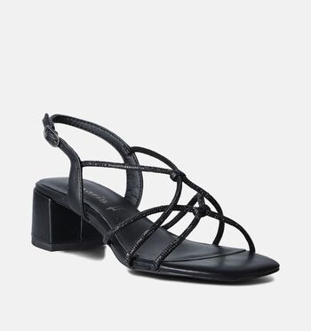 Tamaris Sandalen Zwart/Goud/Zilver