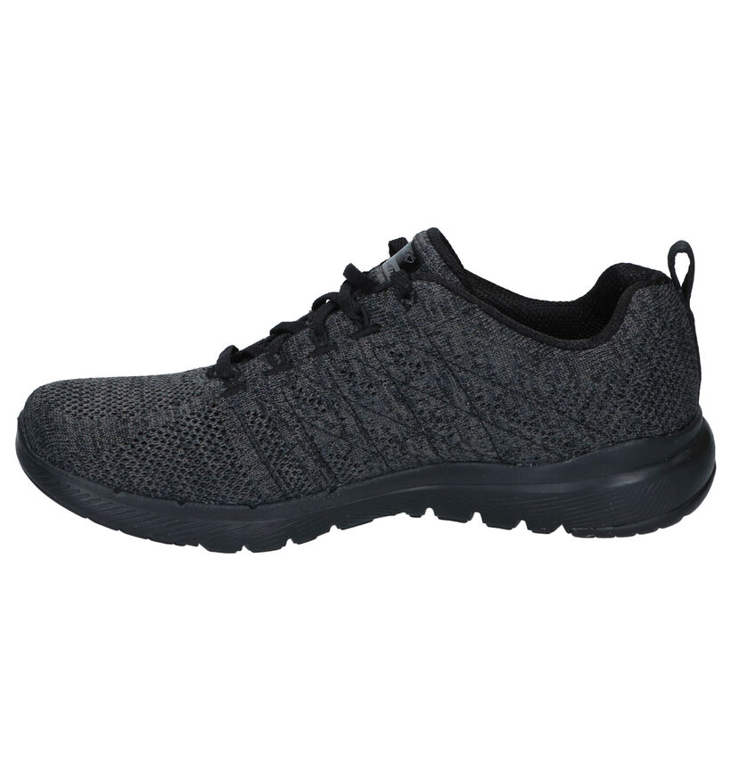 Skechers Flex Appeal Baskets en Noir en textile (293949)