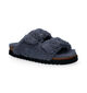 Gabor Grijze Slippers in wol (300236)