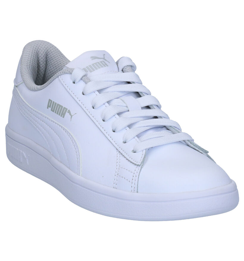 Puma Smash Witte Sneakers in kunstleer (265646)