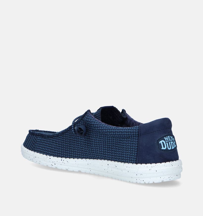 HEYDUDE Wally Sport Mocassins en Bleu pour hommes (336705) - pour semelles orthopédiques