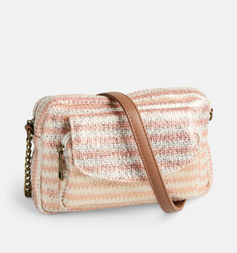 Pieces Brooke Gouden/Roze Crossbodytas voor dames (369207)