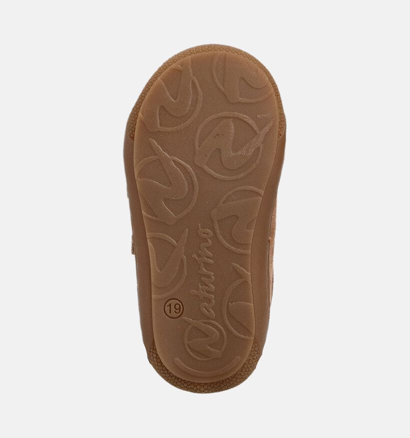 Naturino Corkel Suede Cognac Babyschoenen voor meisjes, jongens (364260) - geschikt voor steunzolen