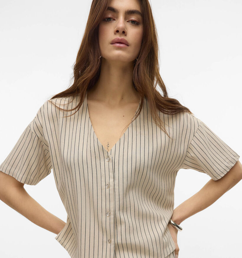 Vero Moda Mymilo Lichtbeige Blouse voor dames (367176)