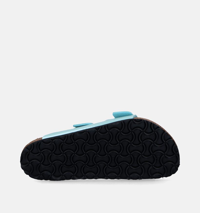 Birkenstock Arizona Birko Flor Patent Blauwe Slippers voor dames (337981)