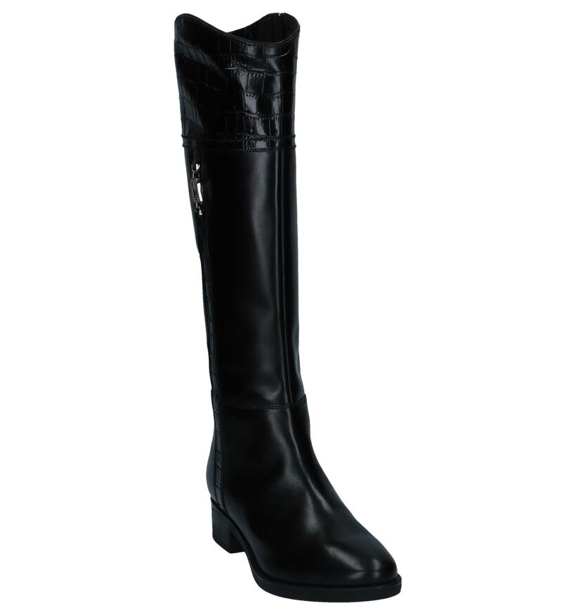 Geox Bottes hautes en Noir en cuir (223060)