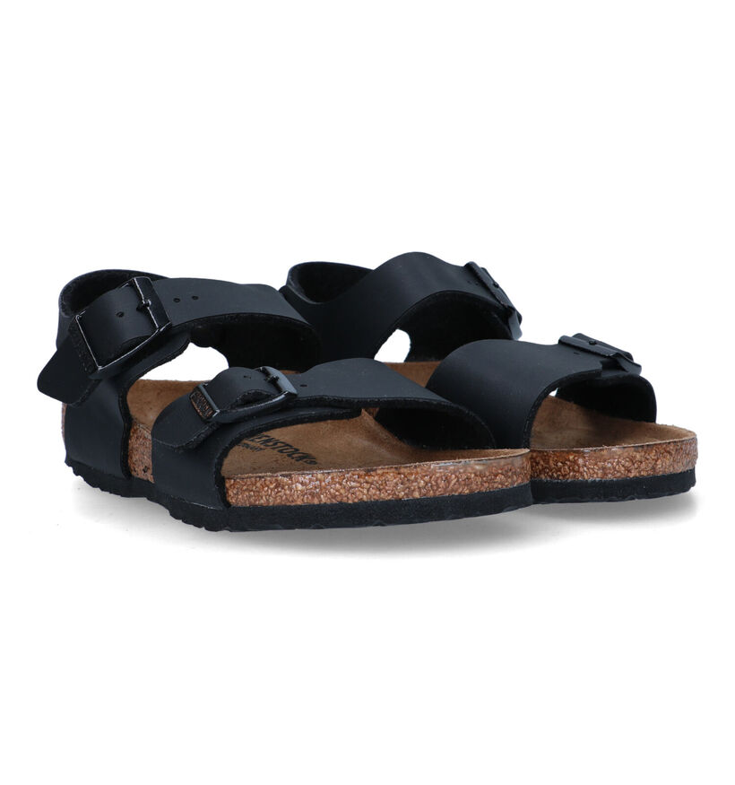Birkenstock New York  Sandales en Noir pour garçons (338096)