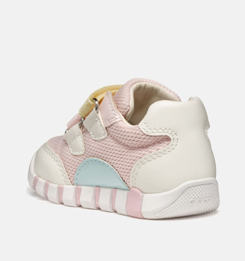 Geox Iupidoo Baskets en Rose pour filles (351925) - pour semelles orthopédiques