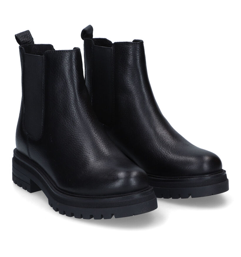 Poelman Bottines Chelsea en Noir en cuir (318226)