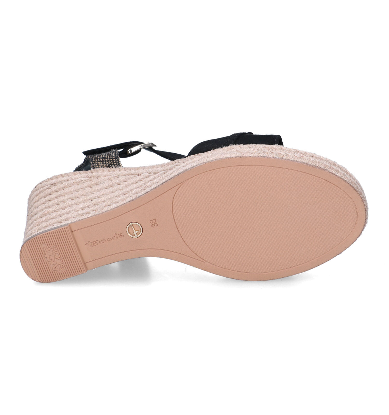 Tamaris Sandales avec talon compense en Noir Femmes Sandales en ligne sur TORFS.BE