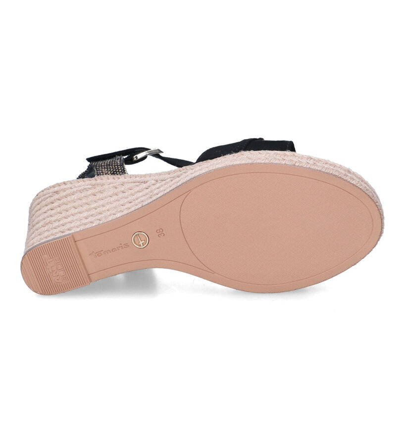 Tamaris Zwarte Sandalen met sleehak voor dames (322422)