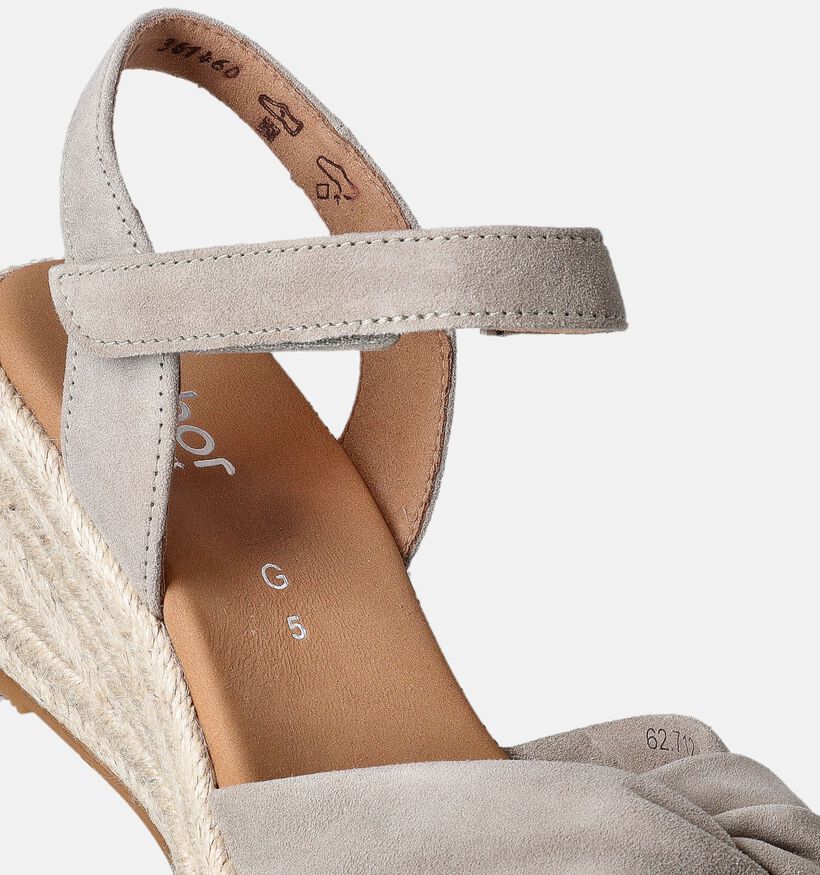 Gabor Sandales avec talon compensé en Vert kaki pour femmes (355020)
