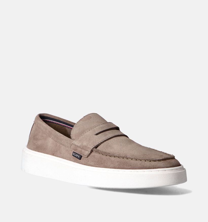 Scapa Chaussures à enfiler en Taupe pour hommes (355455) - pour semelles orthopédiques