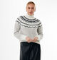 Mexx Nordic Jacquard Grijze Coltrui voor dames (380724)