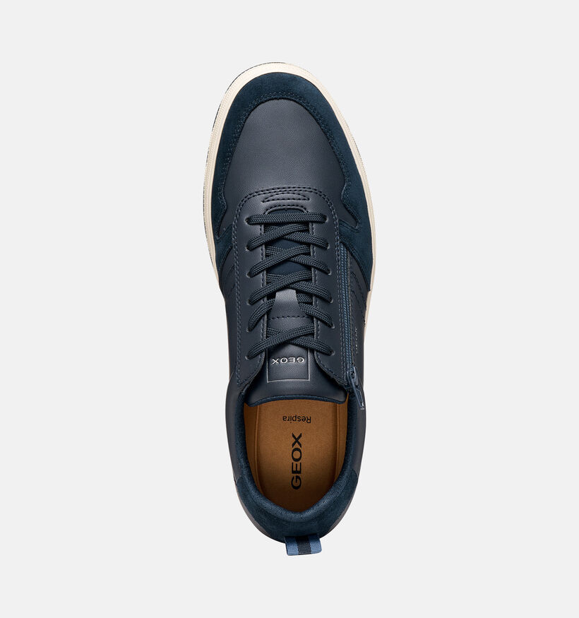 Geox Serifos Donkerblauwe Schoenen met Veter en Rits voor heren (376354) - geschikt voor steunzolen